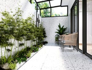 Thiết kế vườn cây phía trước hoặc phía sau nhà phố