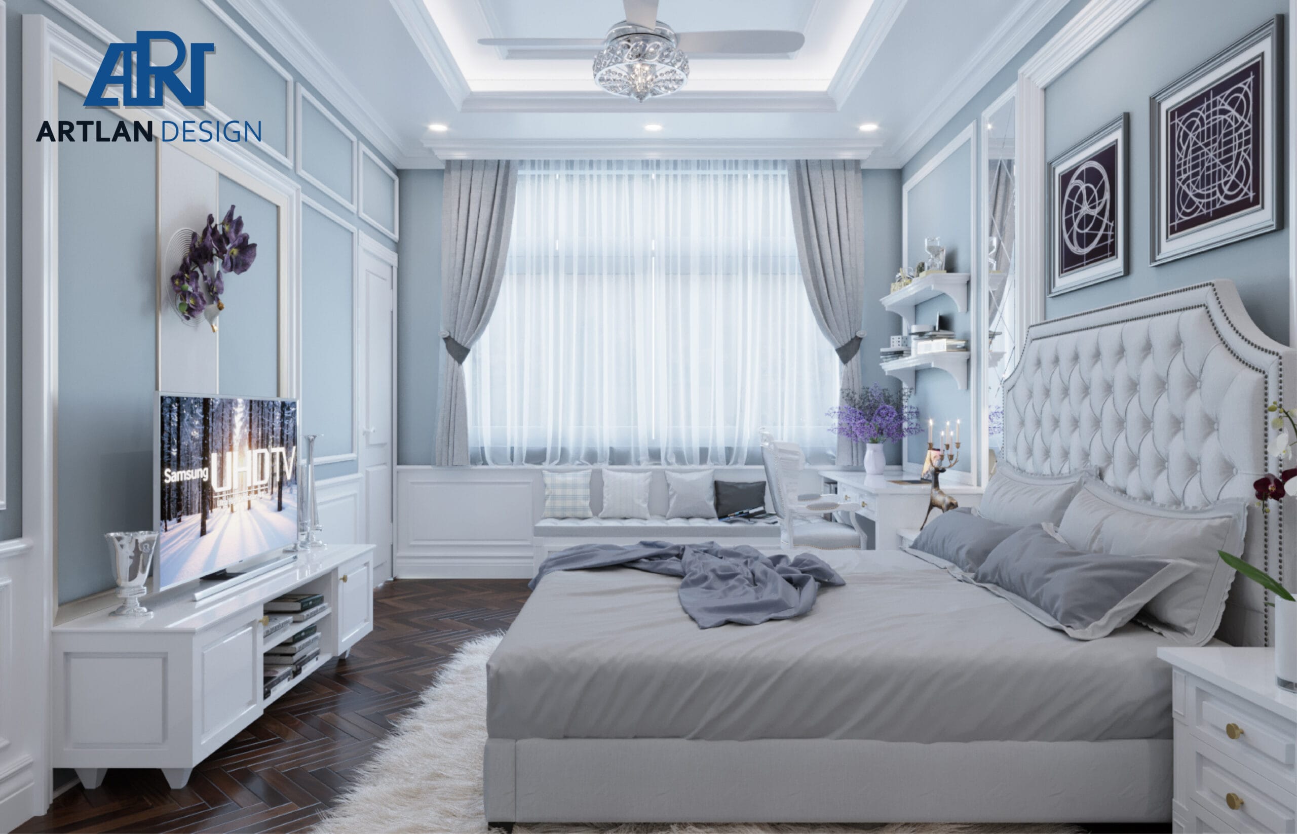 Rèm cửa trong phòng ngủ nên lựa chọn màu sắc, kiểu dáng thoải mái